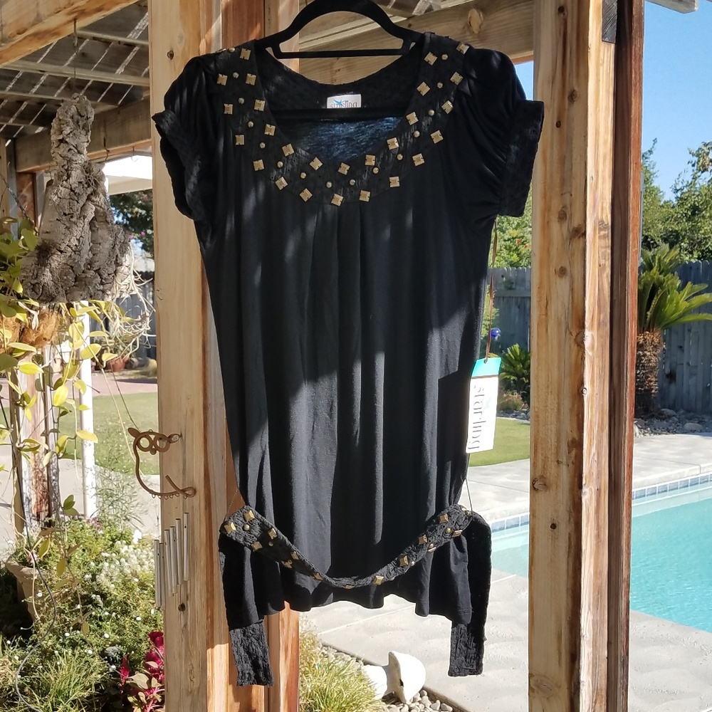 Starling Black Studded Tunic - Picture 2 of 2